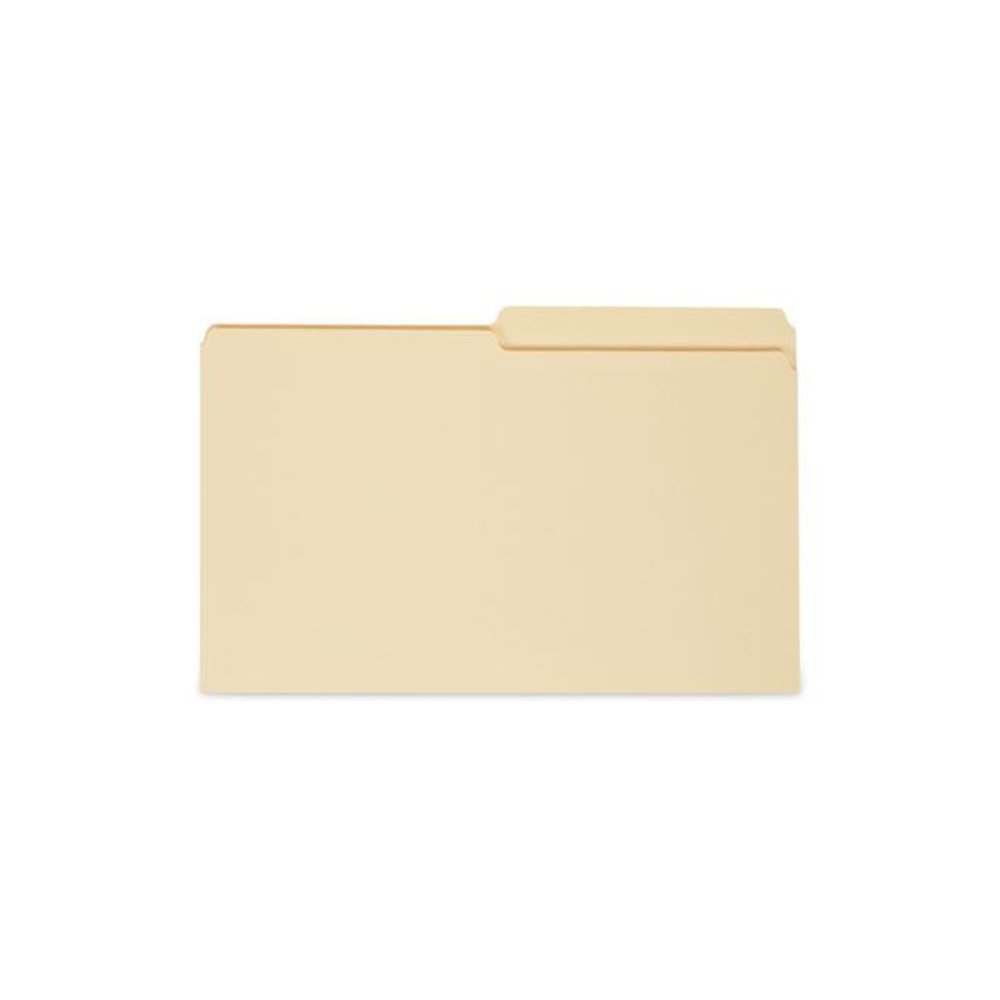 Top Tab File Folders, 1/2-Cut Tabs: Assorted, Legal Size, 0.75" Expansion, Manila, 100/Box. Picture 5