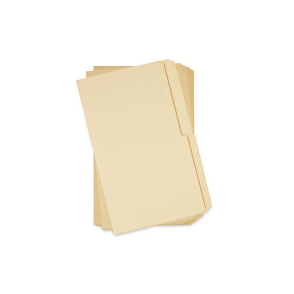 Top Tab File Folders, 1/2-Cut Tabs: Assorted, Legal Size, 0.75" Expansion, Manila, 100/Box. Picture 6