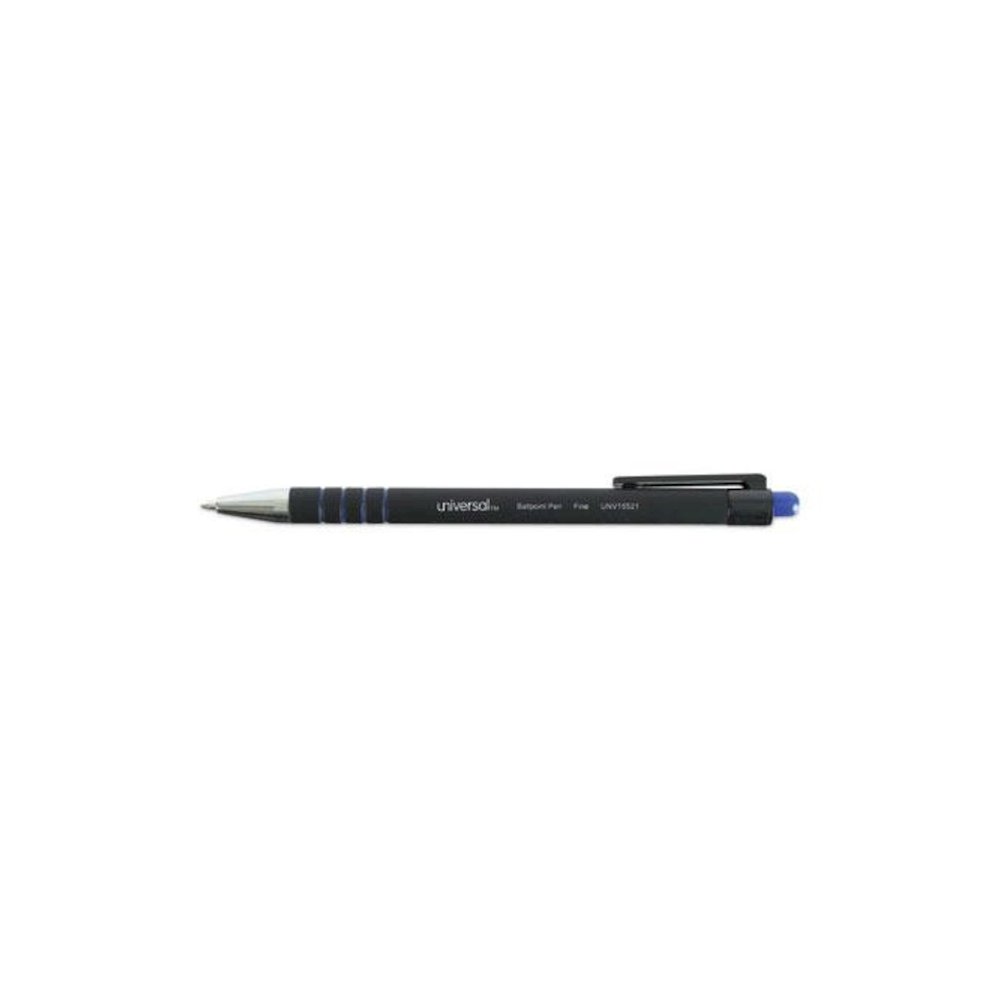 Ballpoint Pen, Retractable, Fine 0.7 mm, Blue Ink, Blue Barrel, Dozen. Picture 4