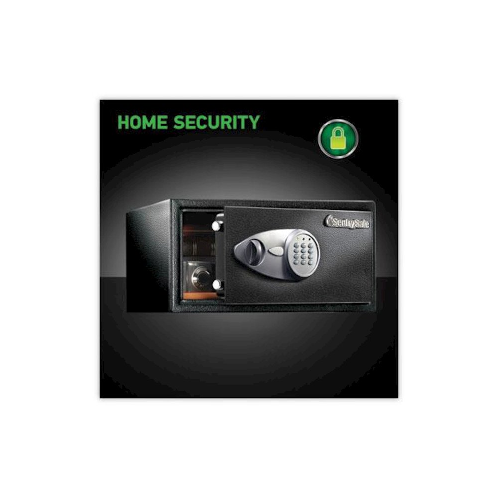 Electronic Lock Security Safe, 1 cu ft, 16.94w x 14.56d x 8.88h, Black. Picture 2