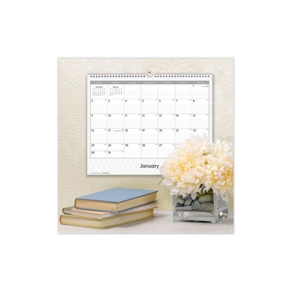 Enterprise Wall Calendar, Geometric Artwork, 15 x 12, White/Gray Sheets, 12-Month (Jan to Dec): 2026. Picture 3