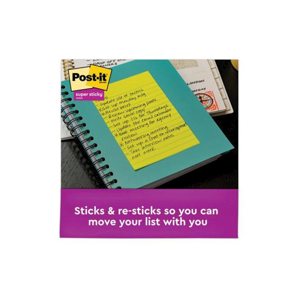 Pads in Energy Boost Collection Colors, Note Ruled, 4" x 6", 45 Sheets/Pad, 24 Pads/Pack. Picture 2