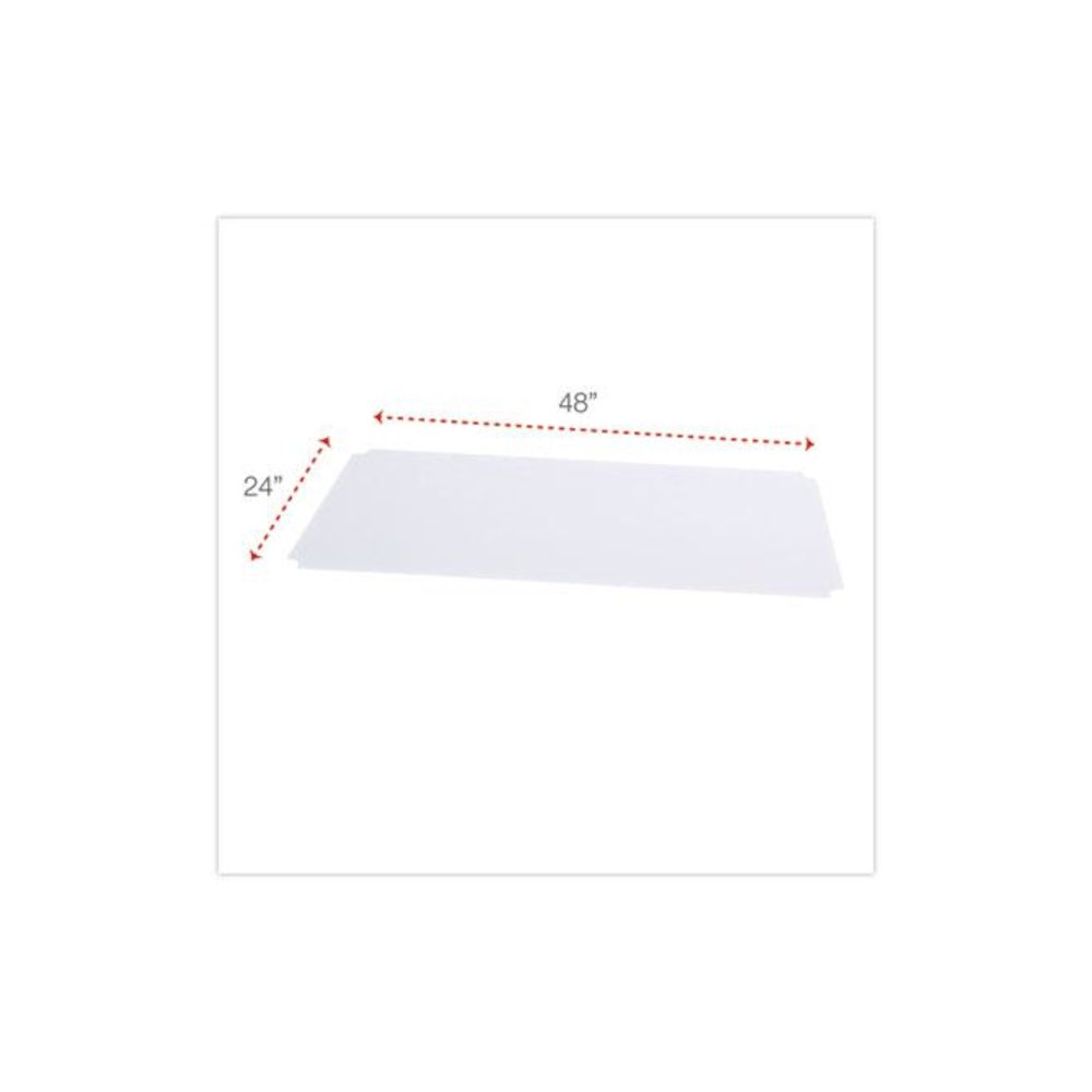 Shelf Liners For Wire Shelving, Clear Plastic, 48w x 24d, 4/Pack. Picture 2