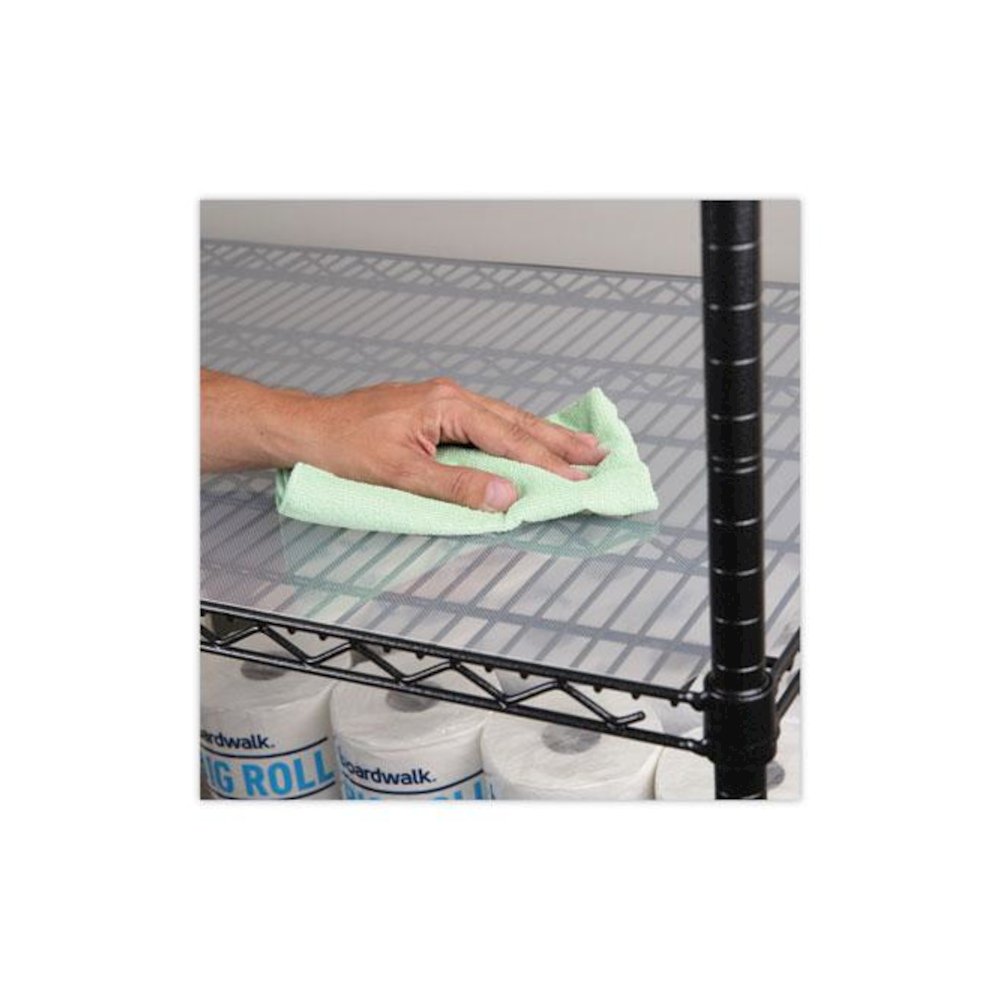 Shelf Liners For Wire Shelving, Clear Plastic, 48w x 24d, 4/Pack. Picture 7