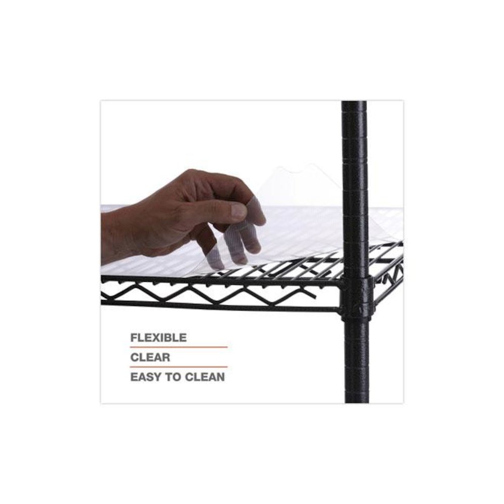 Shelf Liners For Wire Shelving, Clear Plastic, 36w x 24d, 4/Pack. Picture 4