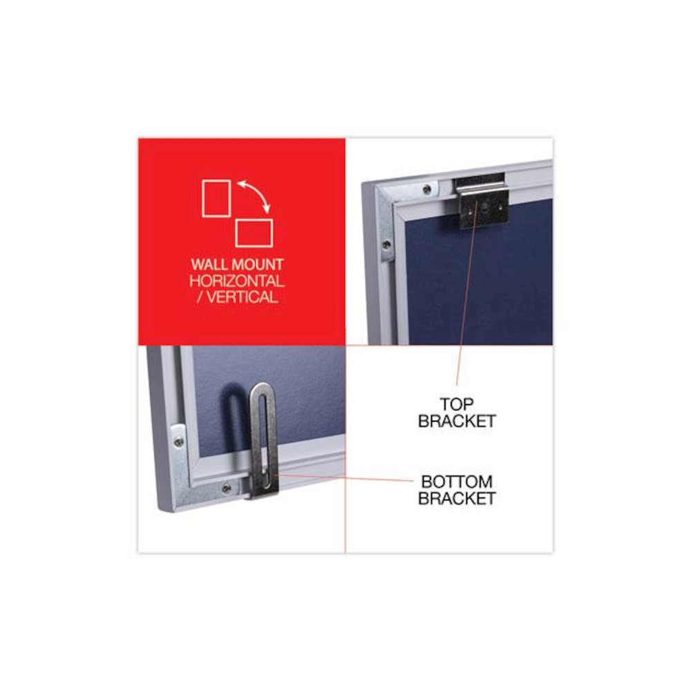 Deluxe Melamine Dry Erase Board, 60" x 36", White Surface, Anodized Aluminum Frame. Picture 5