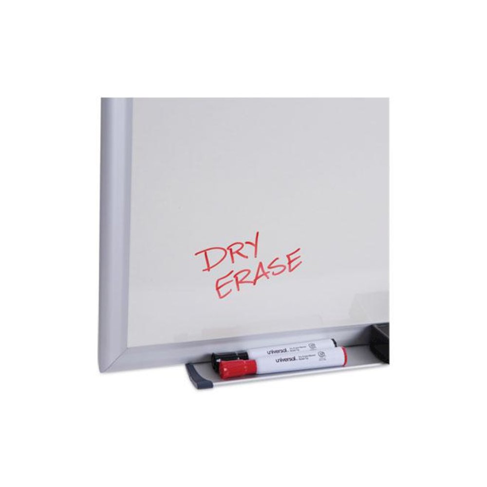Deluxe Melamine Dry Erase Board, 60" x 36", White Surface, Anodized Aluminum Frame. Picture 7