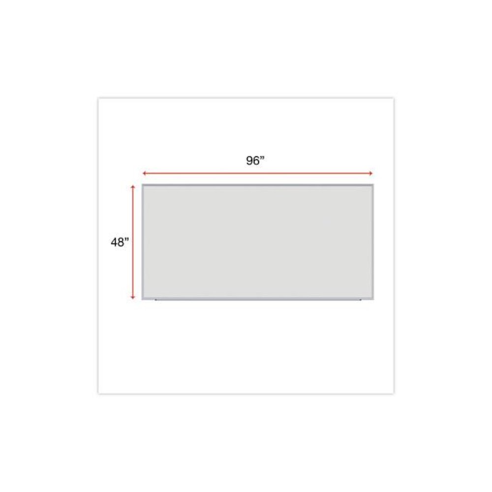 Deluxe Melamine Dry Erase Board, 96" x 48", White Surface, Anodized Aluminum Frame. Picture 3