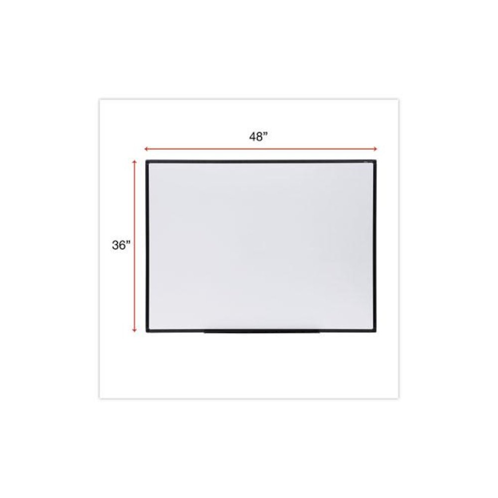 Design Series Deluxe Dry Erase Board, 48" x 36", White Surface, Black Anodized Aluminum Frame. Picture 3