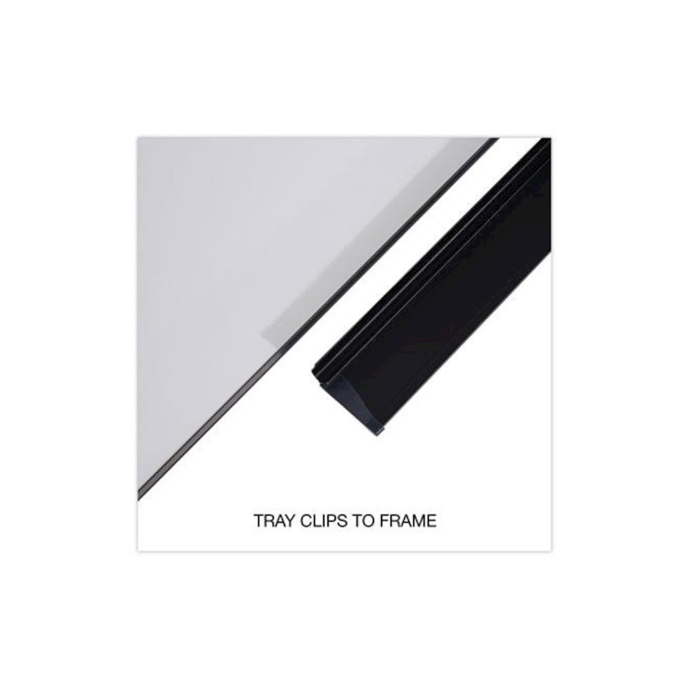 Design Series Deluxe Dry Erase Board, 48" x 36", White Surface, Black Anodized Aluminum Frame. Picture 4