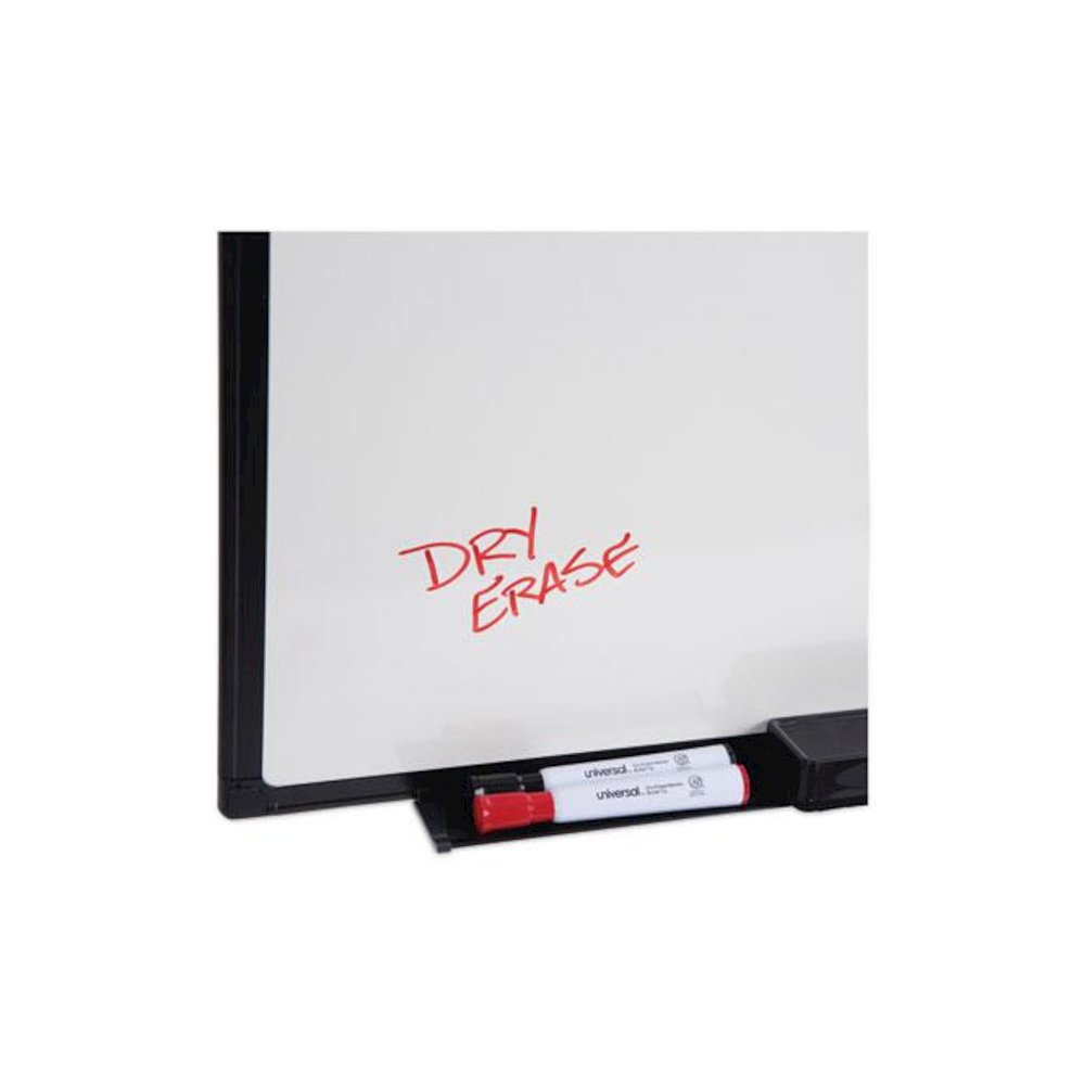 Design Series Deluxe Dry Erase Board, 48" x 36", White Surface, Black Anodized Aluminum Frame. Picture 7