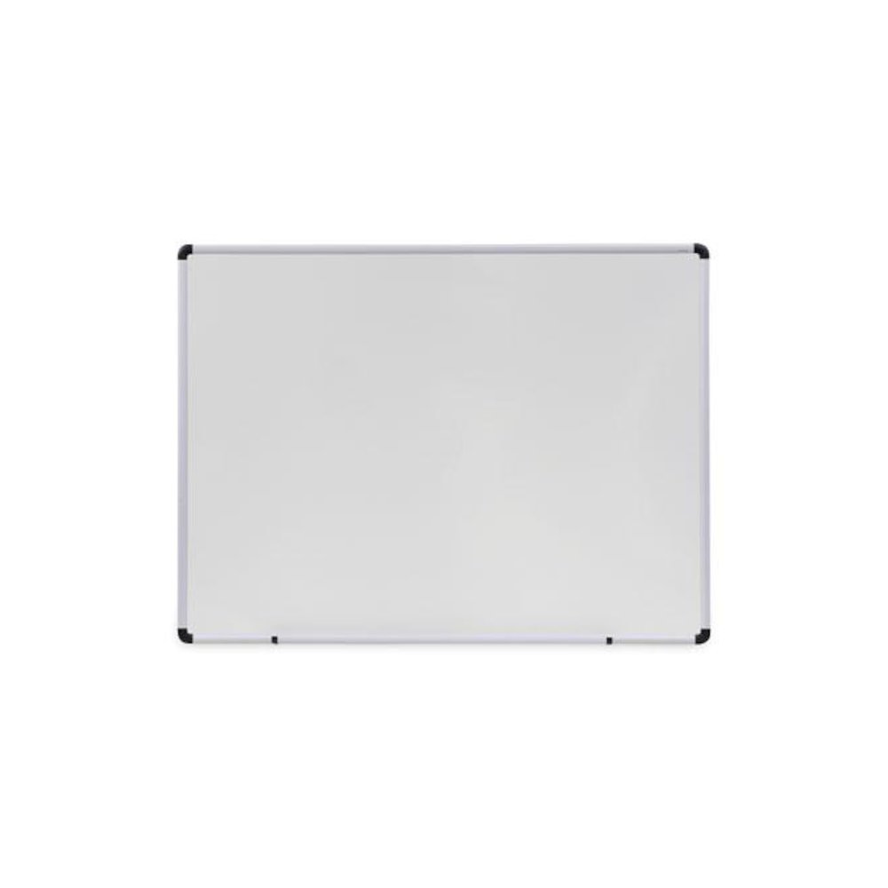 Modern Melamine Dry Erase Board with Aluminum Frame, 48" x 36", White Surface, Satin Aluminum Frame. Picture 1