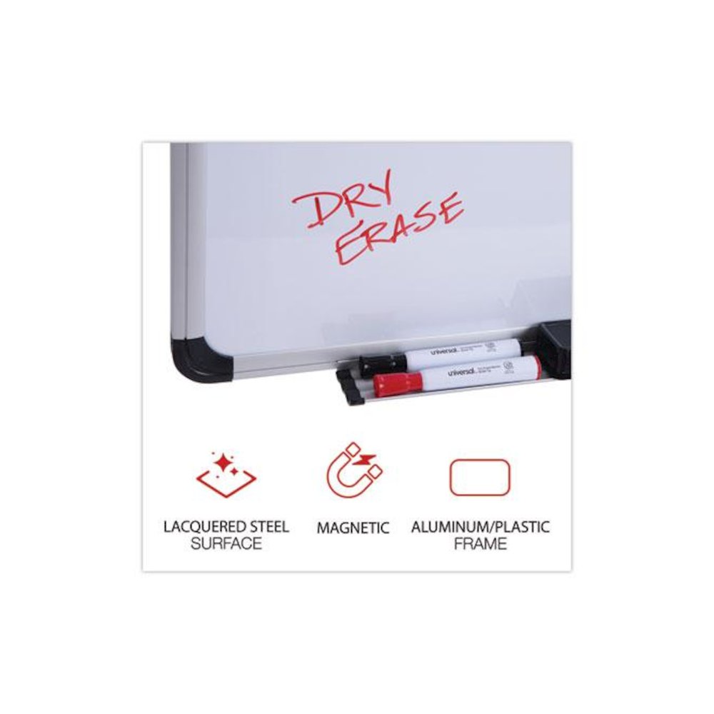 Magnetic Steel Dry Erase Marker Board, 72" x 48", White Surface, Satin Aluminum Frame. Picture 2