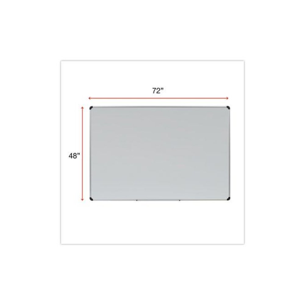Magnetic Steel Dry Erase Marker Board, 72" x 48", White Surface, Satin Aluminum Frame. Picture 3