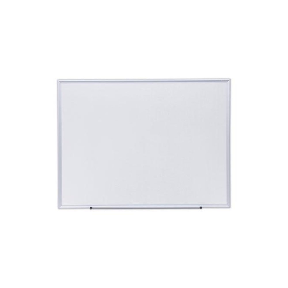 Deluxe Melamine Dry Erase Board, 48" x 36", White Surface, Satin Aluminum Frame. Picture 1