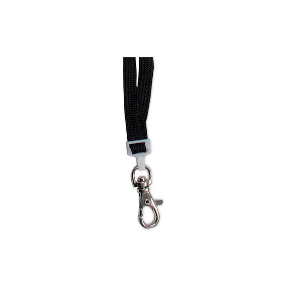 Deluxe Safety Lanyards, Metal Lobster Claw Hook Fastener, 36" Long, Black, 24/Box. Picture 2