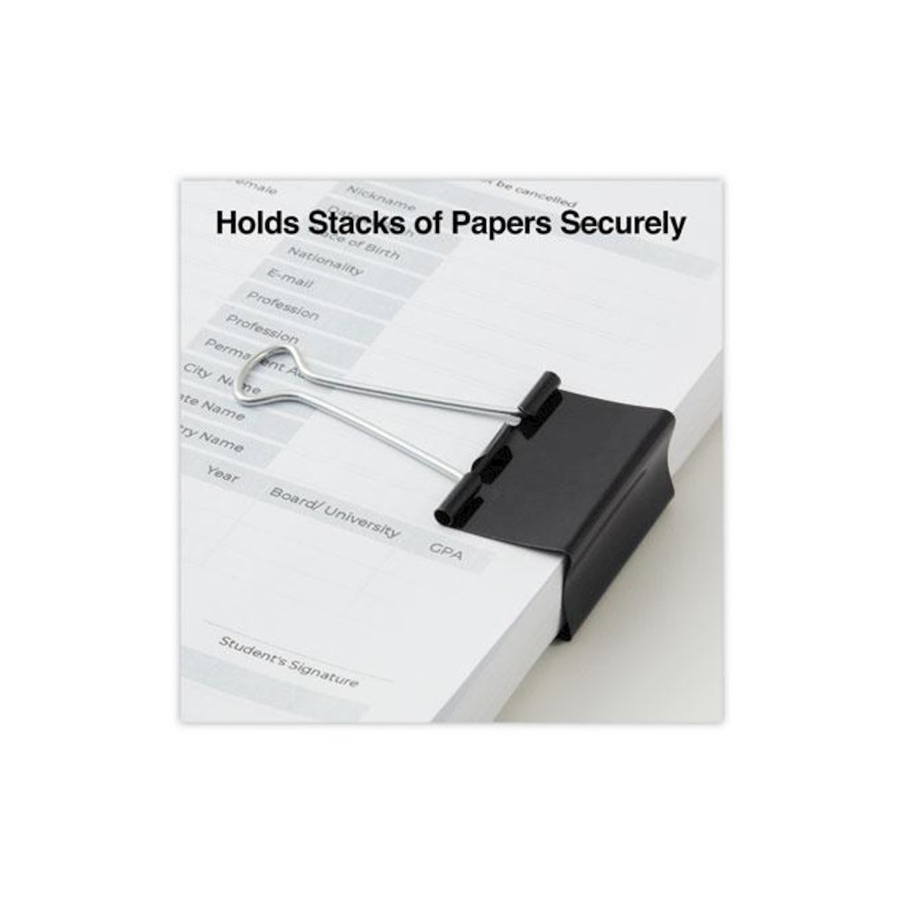 Binder Clip Zip-Seal Bag Value Pack, Large, Black/Silver, 36/Pack. Picture 5
