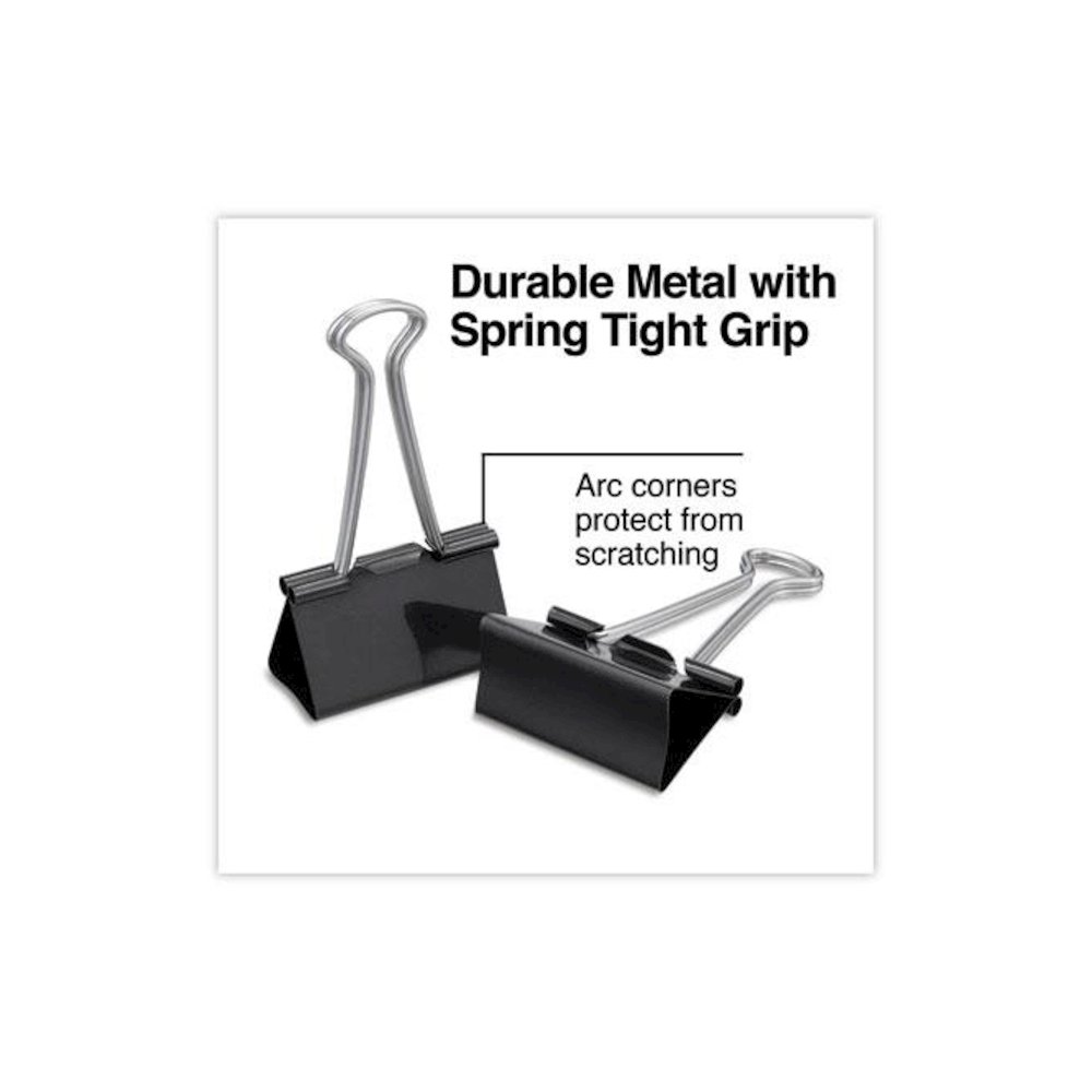 Binder Clip Zip-Seal Bag Value Pack, Large, Black/Silver, 36/Pack. Picture 3