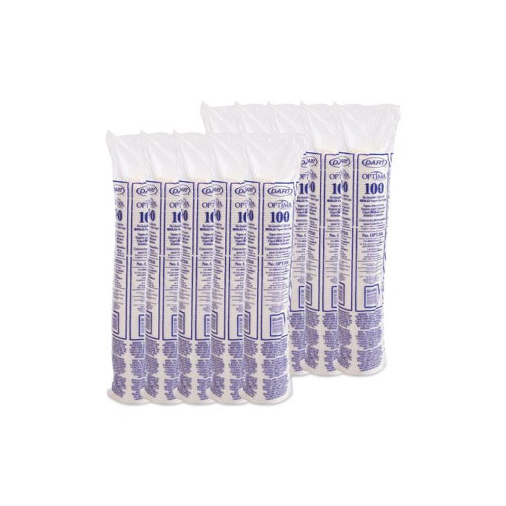Optima Reclosable Lids for Hot Paper Cups, Fits 10 oz to 24 oz Hot Cups, Plastic, White, 1,000/Carton. Picture 4