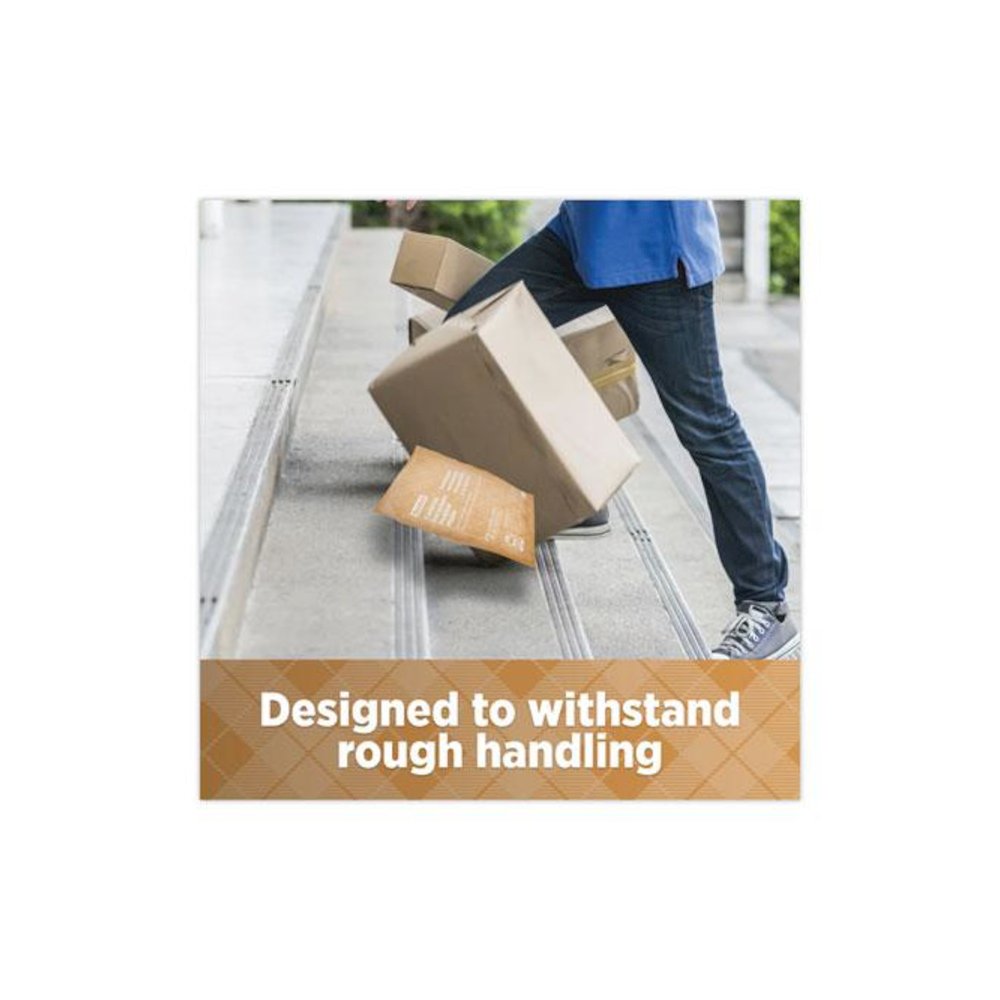 Curbside Recyclable Padded Mailer, #5, Bubble Cushion, Self-Adhesive Closure, 12 x 17.25, Natural Kraft, 100/Carton. Picture 7