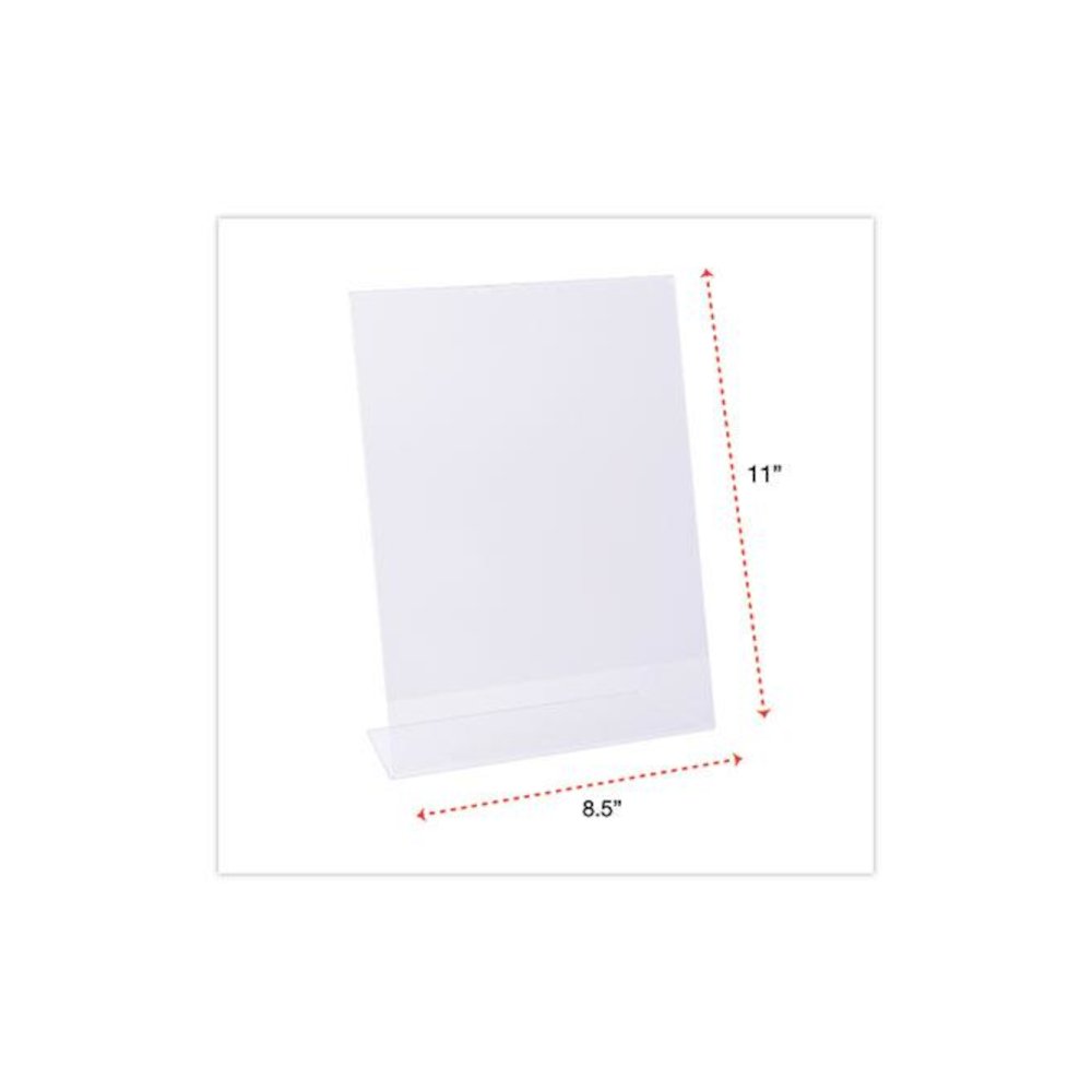 Clear L-Style Freestanding Frame, 8.5 x 11 Insert, 3/Pack. Picture 3