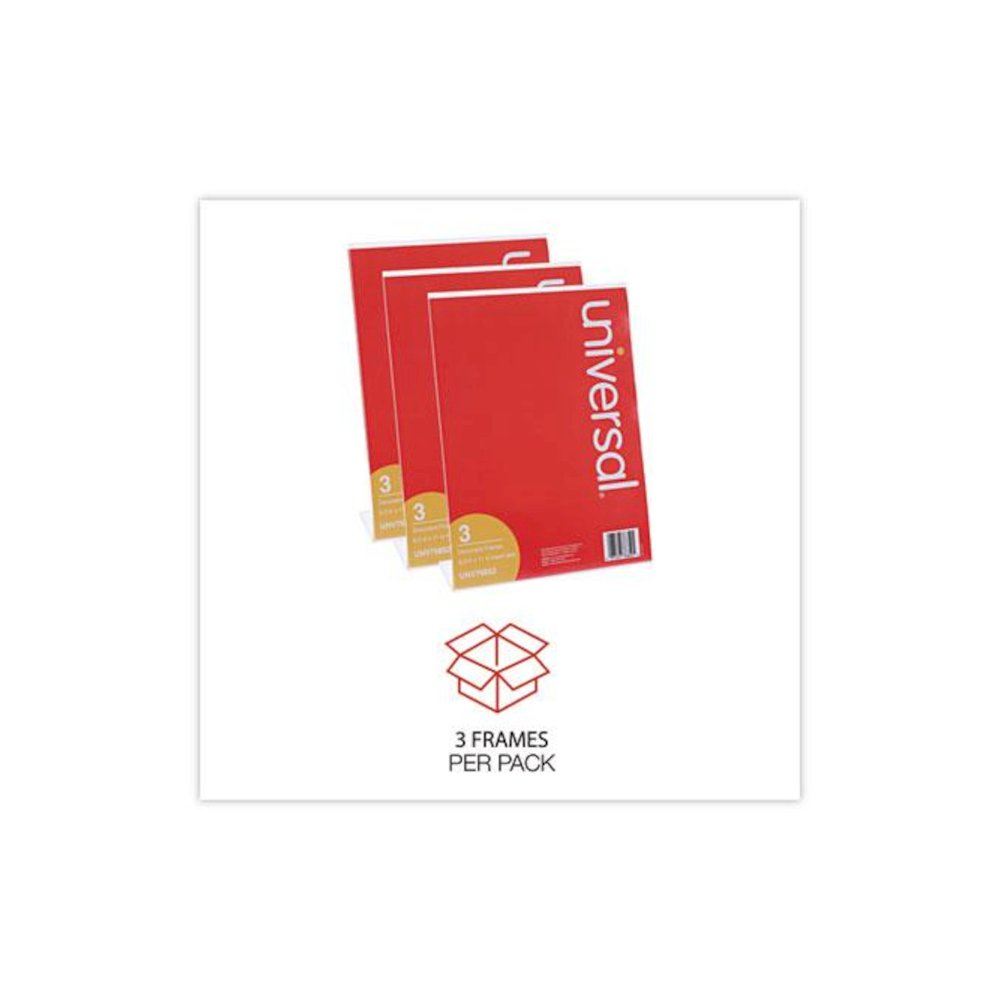 Clear L-Style Freestanding Frame, 8.5 x 11 Insert, 3/Pack. Picture 6