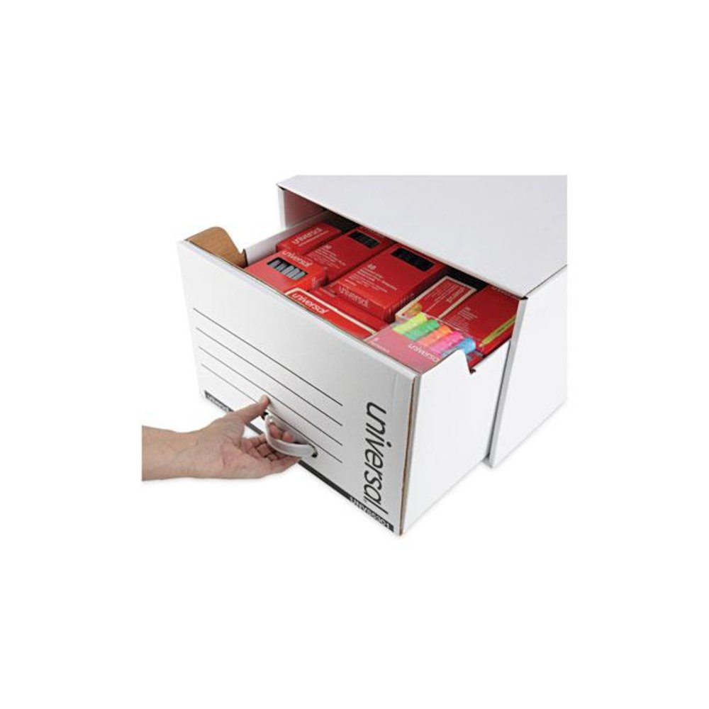 Heavy-Duty Storage Drawers, Legal Files, 17.25" x 25.5" x 11.5", White, 6/Carton. Picture 7