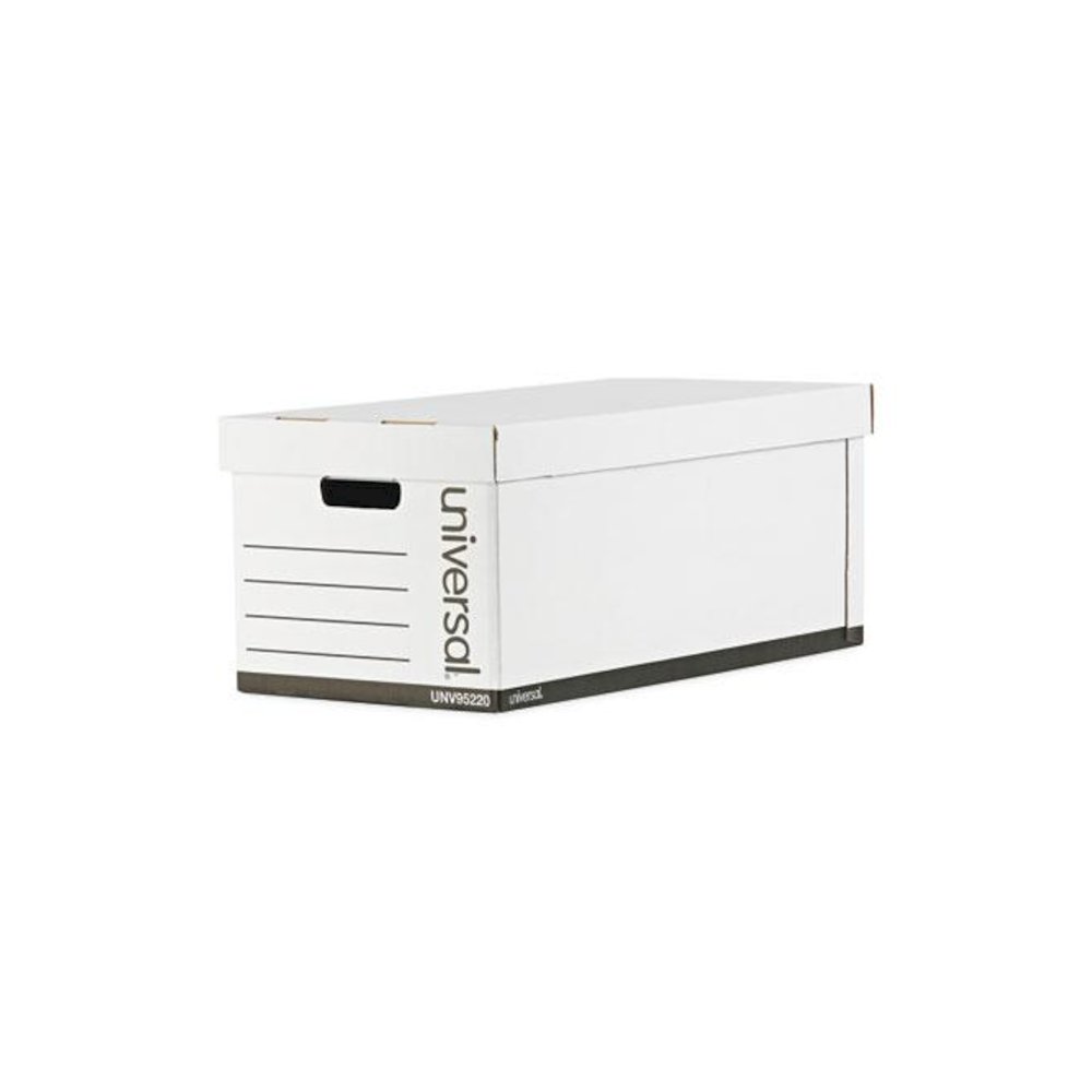 Medium-Duty Easy Assembly Storage Box, Letter Files, White, 12/Carton. Picture 1