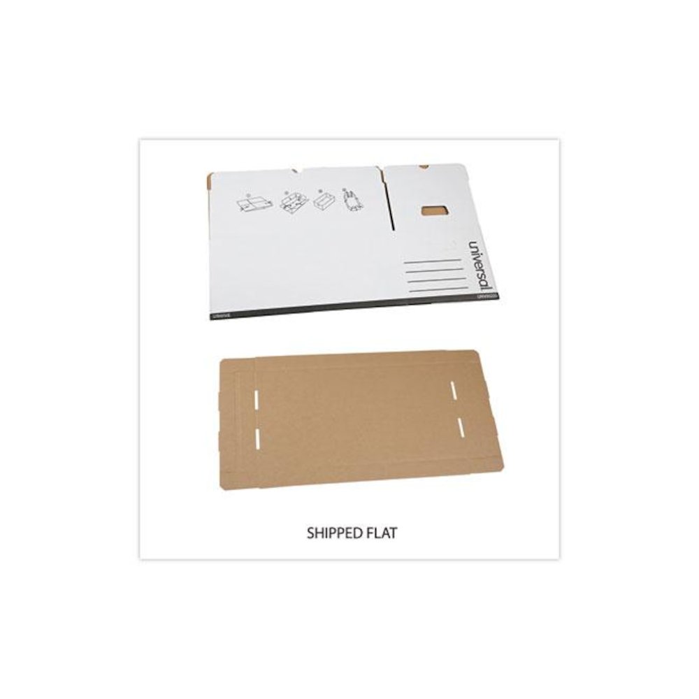 Medium-Duty Easy Assembly Storage Box, Letter Files, White, 12/Carton. Picture 3