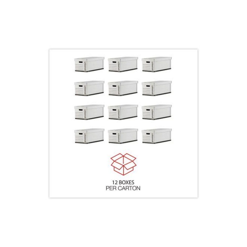 Medium-Duty Easy Assembly Storage Box, Letter Files, White, 12/Carton. Picture 4