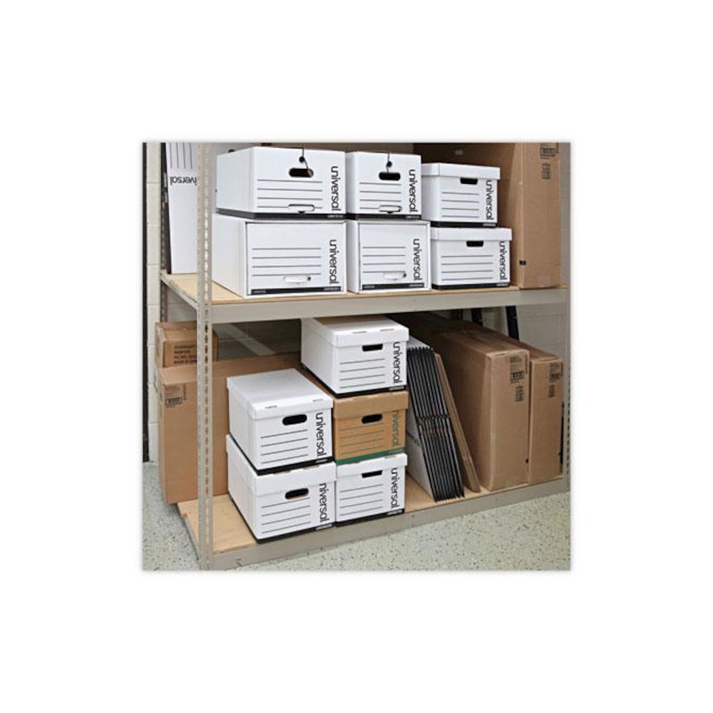 Medium-Duty Easy Assembly Storage Box, Letter Files, White, 12/Carton. Picture 7