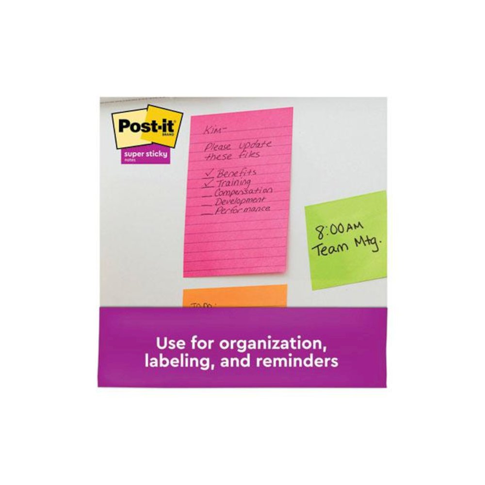 Pads in Energy Boost Collection Colors, Note Ruled, 5" x 8", 45 Sheets/Pad, 4 Pads/Pack. Picture 5