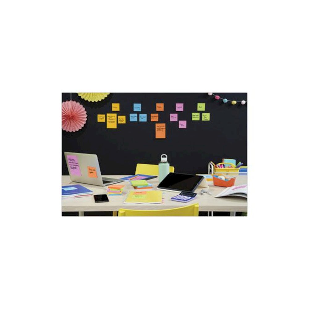 Pads in Energy Boost Collection Colors, Note Ruled, 5" x 8", 45 Sheets/Pad, 4 Pads/Pack. Picture 7