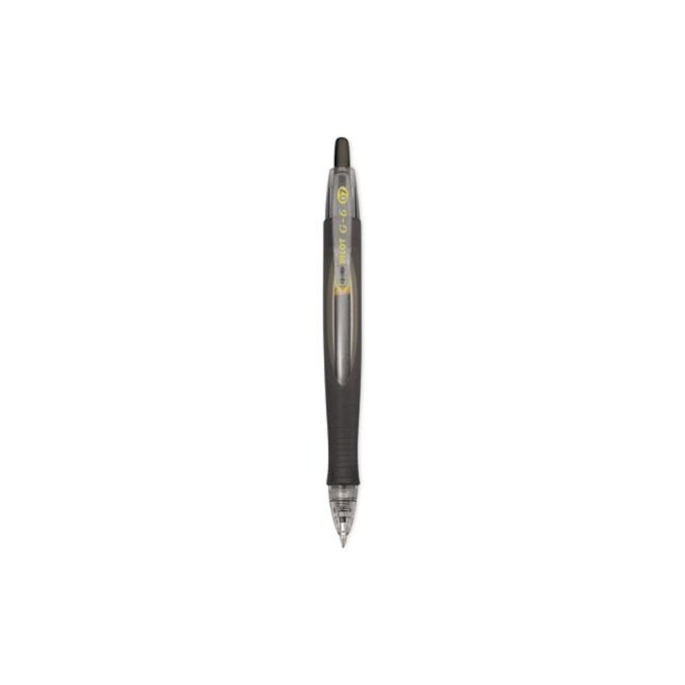 G6 Gel Pen, Retractable, Fine 0.7 mm, Black Ink, Black Barrel. Picture 1