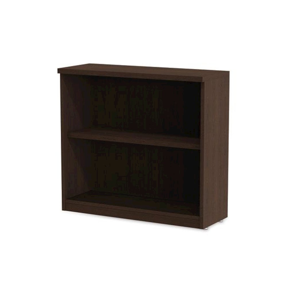 Alera Valencia Series Bookcase, Two-Shelf, 31.75w x 14d x 29.5h, Espresso. Picture 6