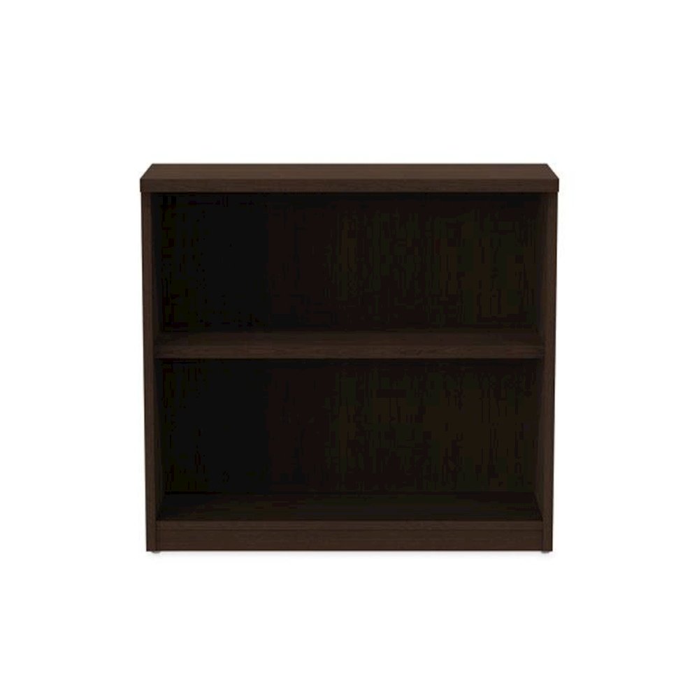 Alera Valencia Series Bookcase, Two-Shelf, 31.75w x 14d x 29.5h, Espresso. Picture 7