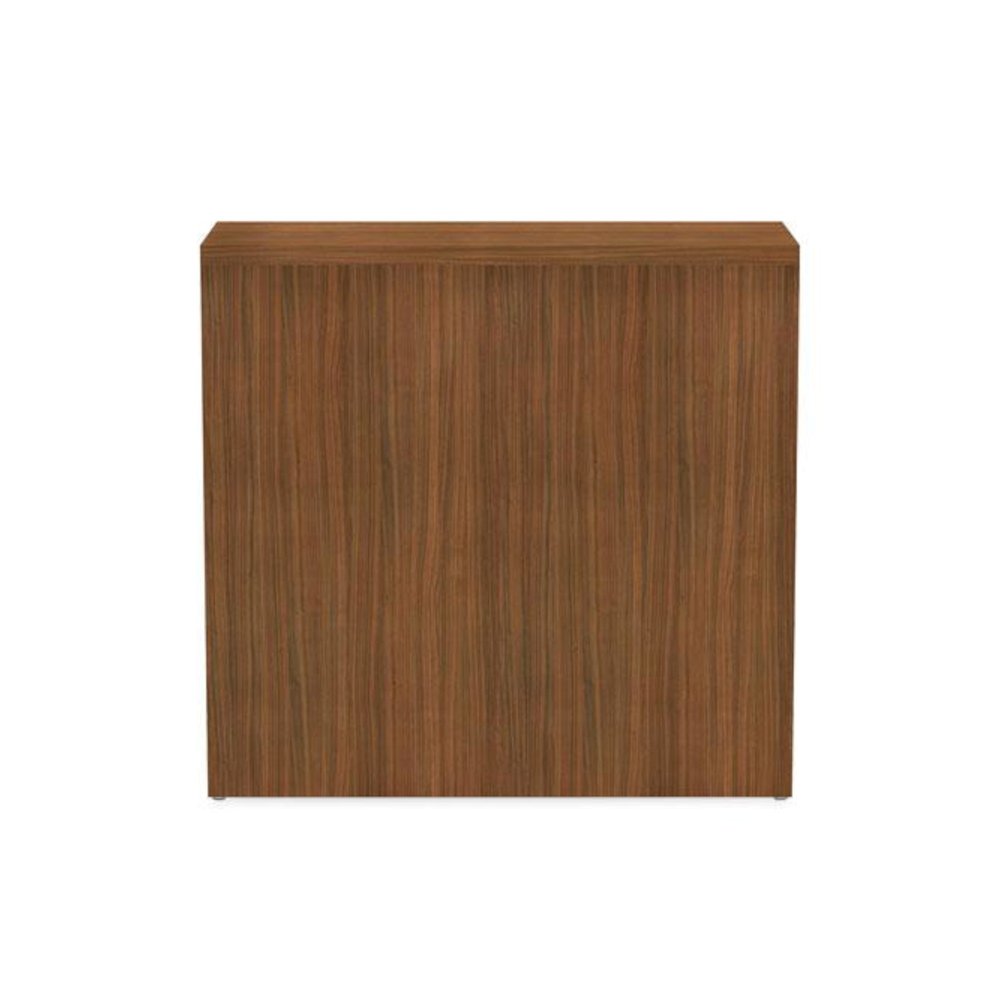 Alera Valencia Series Bookcase,Two-Shelf, 31.75w x 14d x 29.5h, Modern Walnut. Picture 5