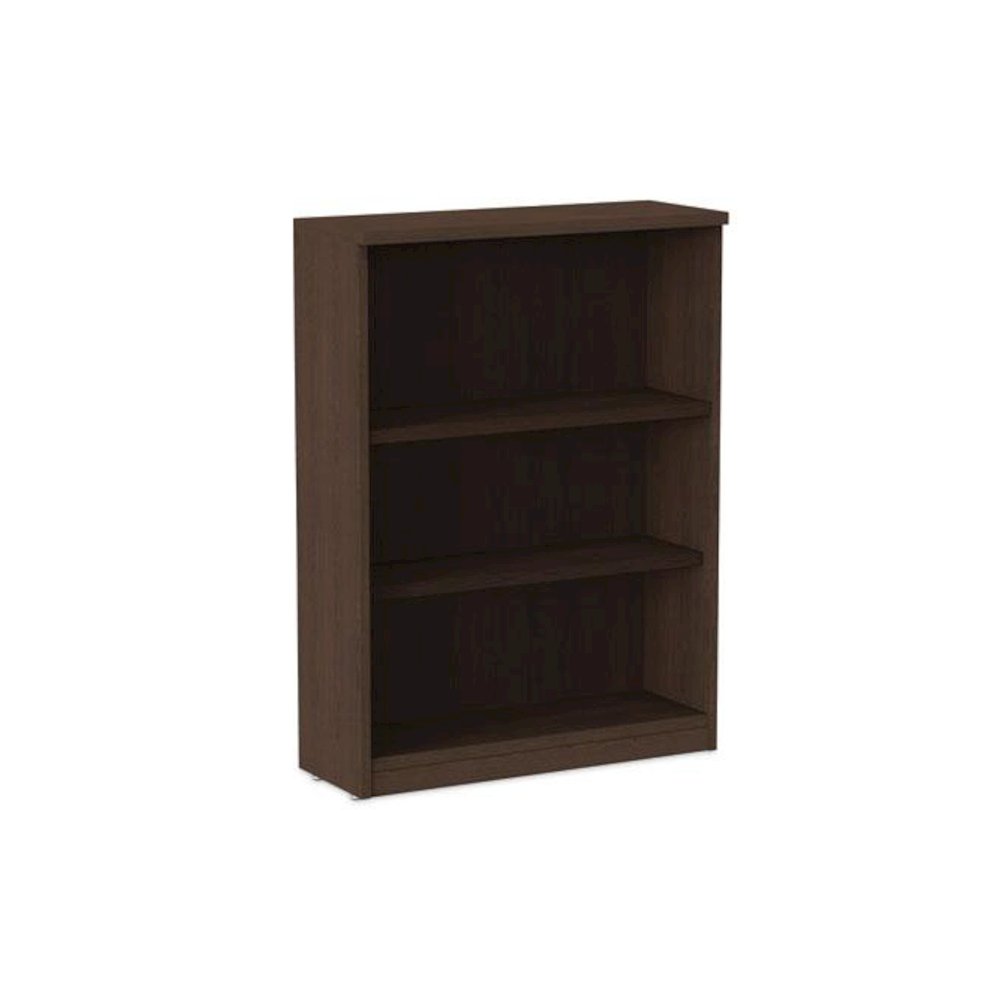 Alera Valencia Series Bookcase, Three-Shelf, 31.75w x 14d x 39.38h, Espresso. Picture 1