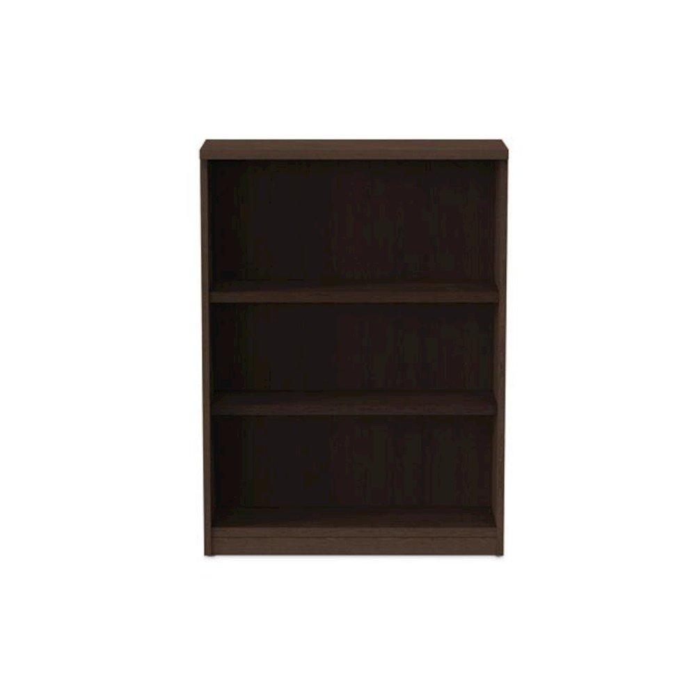 Alera Valencia Series Bookcase, Three-Shelf, 31.75w x 14d x 39.38h, Espresso. Picture 7