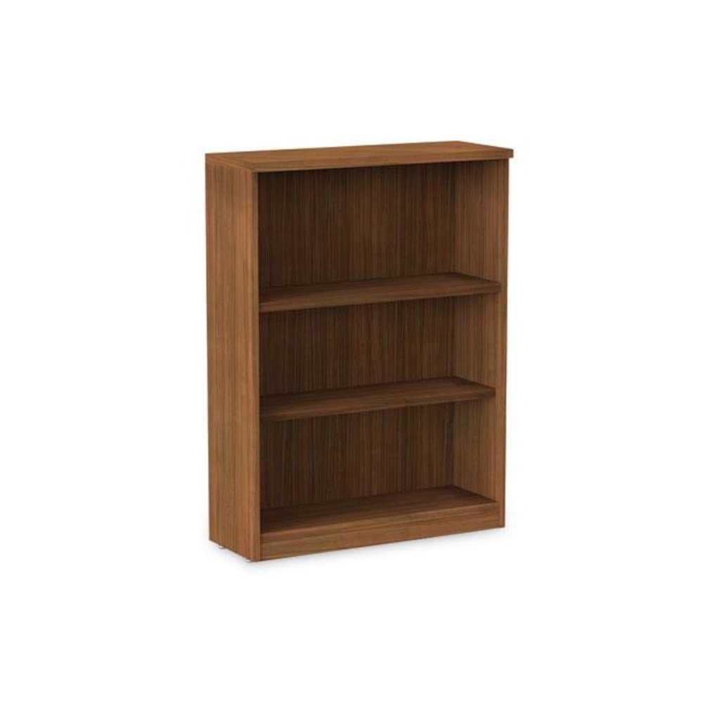 Alera Valencia Series Bookcase, Three-Shelf, 31.75w x 14d x 39.38h, Modern Walnut. Picture 1
