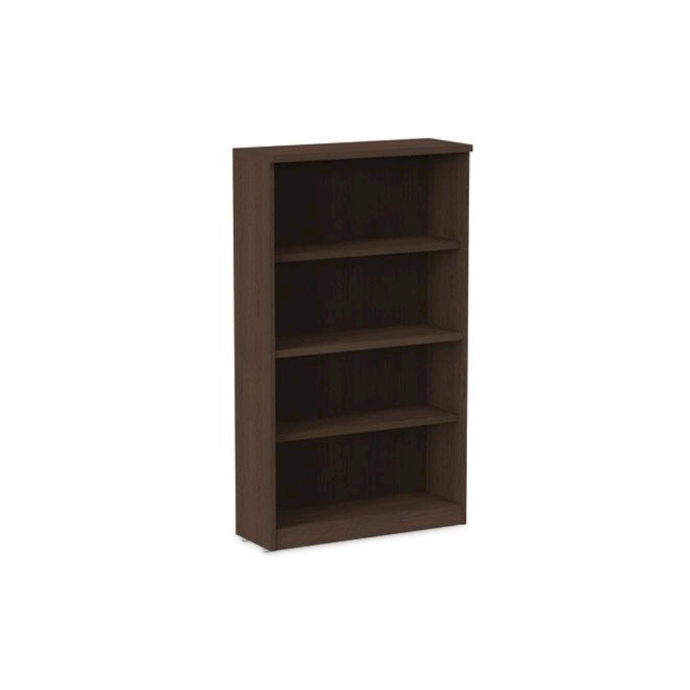 Alera Valencia Series Bookcase, Four-Shelf, 31.75w x 14d x 54.88h, Espresso. Picture 1
