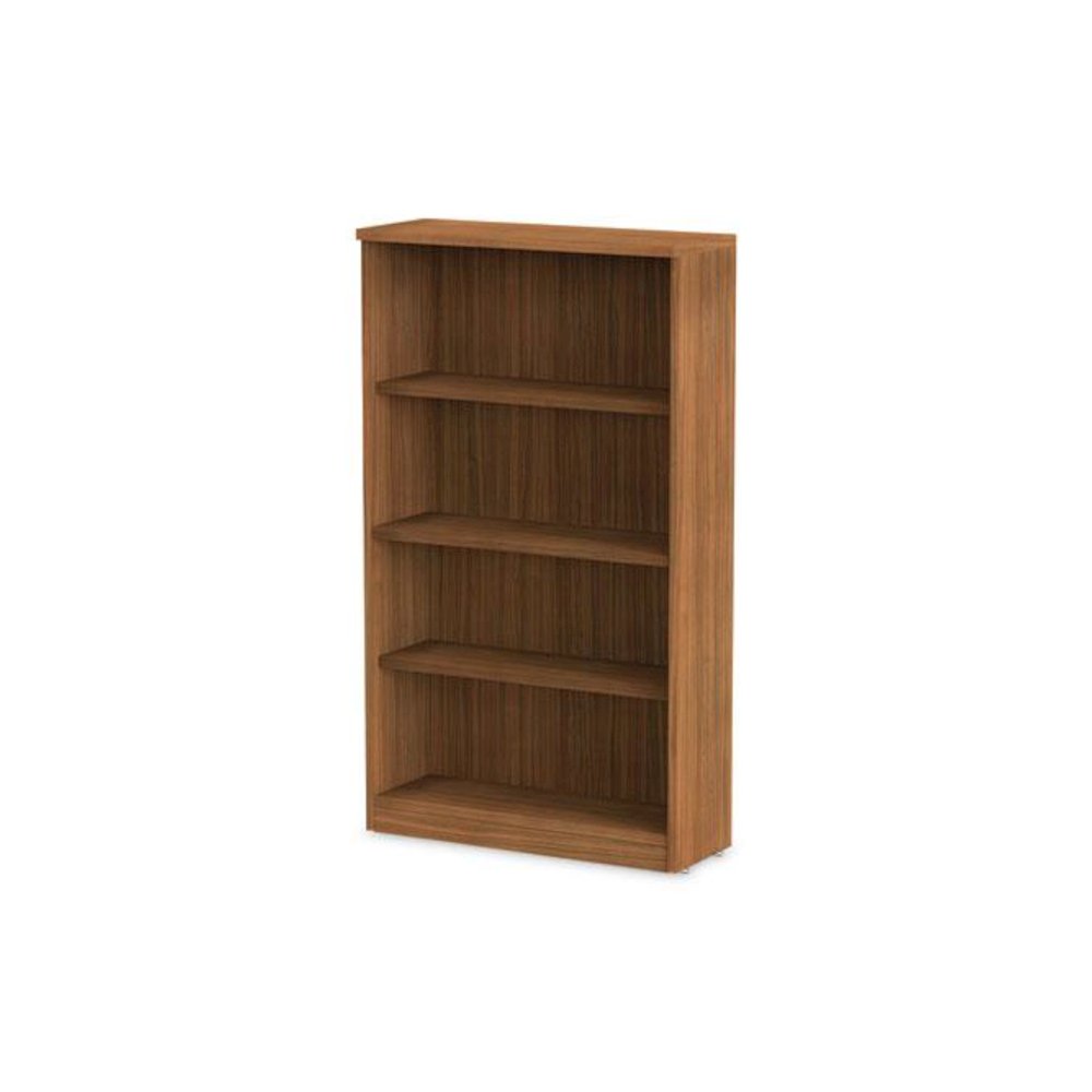 Alera Valencia Series Bookcase, Four-Shelf, 31.75w x 14d x 54.88h, Modern Walnut. Picture 6