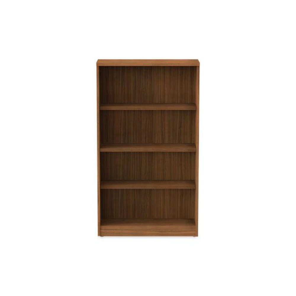 Alera Valencia Series Bookcase, Four-Shelf, 31.75w x 14d x 54.88h, Modern Walnut. Picture 7