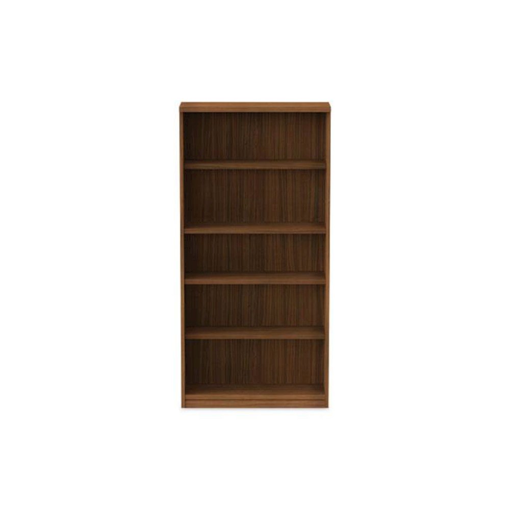 Alera Valencia Series Bookcase, Five-Shelf, 31.75w x 14d x 64.75h, Modern Walnut. Picture 7