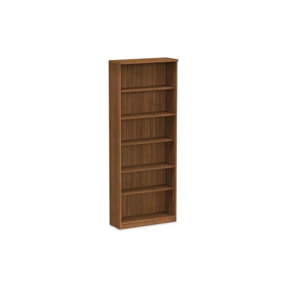 Alera Valencia Series Bookcase, Six-Shelf, 31.75w x 14d x 80.25h, Modern Walnut. Picture 1