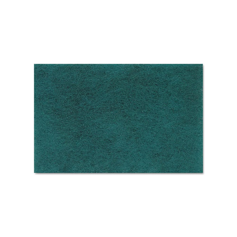 Medium-Duty Scouring Pad, 6 x 9, Green, 20/Carton. Picture 4