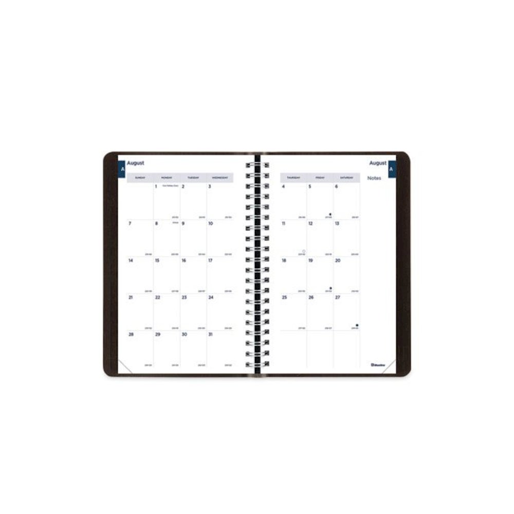 Academic Daily/Monthly Planner, 8 x 5, Black Cover, 12-Month (Aug to July): 2025 to 2026. Picture 2