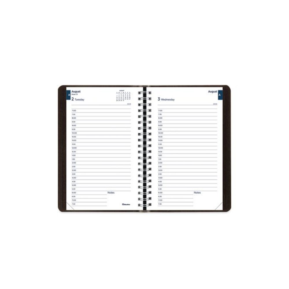 Academic Daily/Monthly Planner, 8 x 5, Black Cover, 12-Month (Aug to July): 2025 to 2026. Picture 4