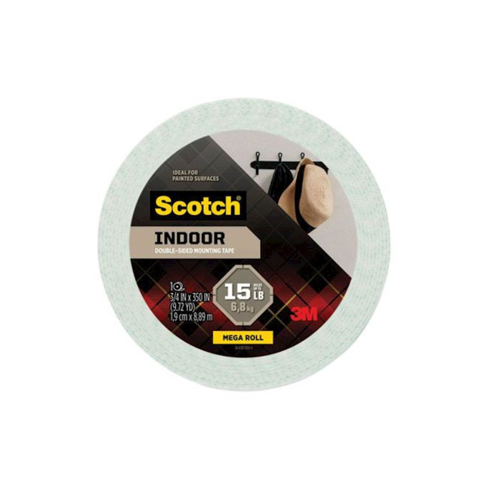 Permanent High-Density Foam Mounting Tape, Holds Up to 2 lb, 0.75" x 9.75 yd, White. Picture 1