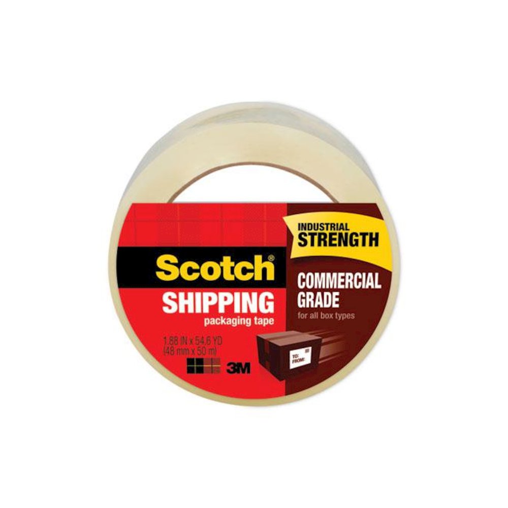 3750 Commercial Grade Packaging Tape with ST-181 Pistol-Grip Dispenser, 3" Core, 1.88" x 54.6 yds, Clear, 36/Carton. Picture 1